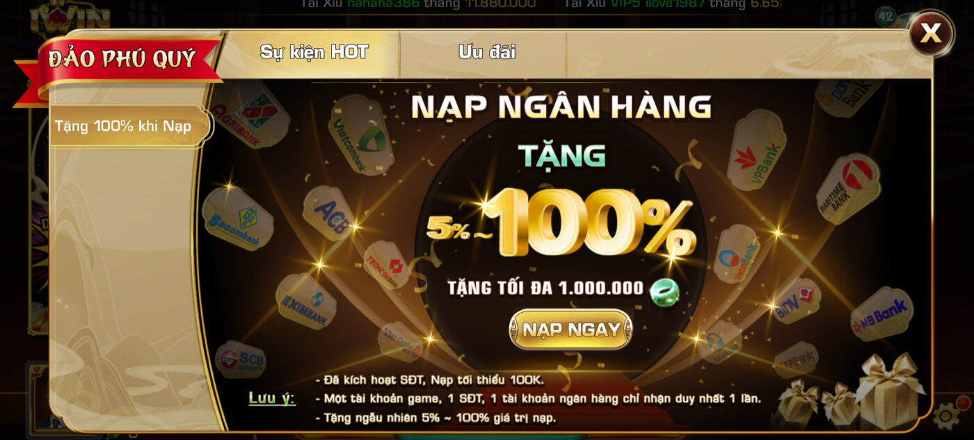 Các khuyến mãi khác tại game đổi thưởng trực tuyến game đổi thưởng